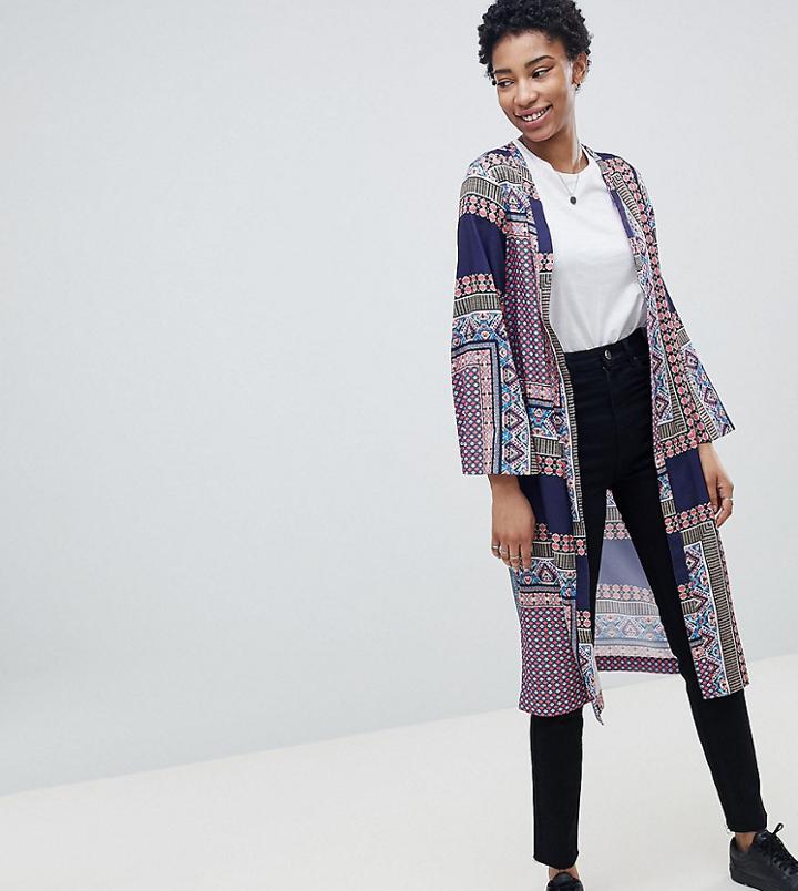 Noisy May Tall Festival Print Kimono - Multi