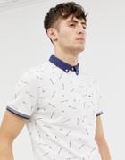 Tommy Hilfiger All Over Logo Polo Shirt - White