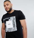 Asos Design Plus T-shirt With Photographic Print - Black