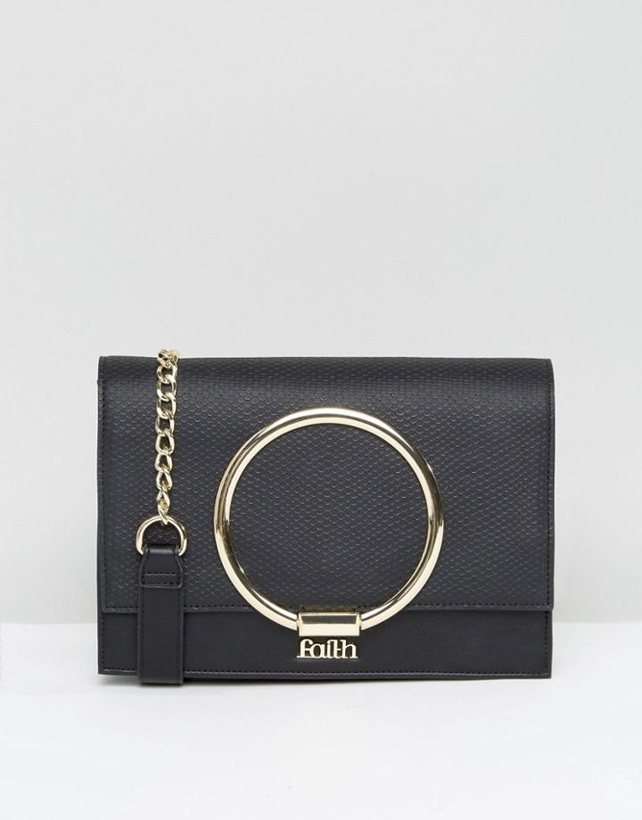 Faith Metalwork Cross Body Bag - Black