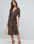 Faithfull Anne Marie Leopard Midi Dress - Multi