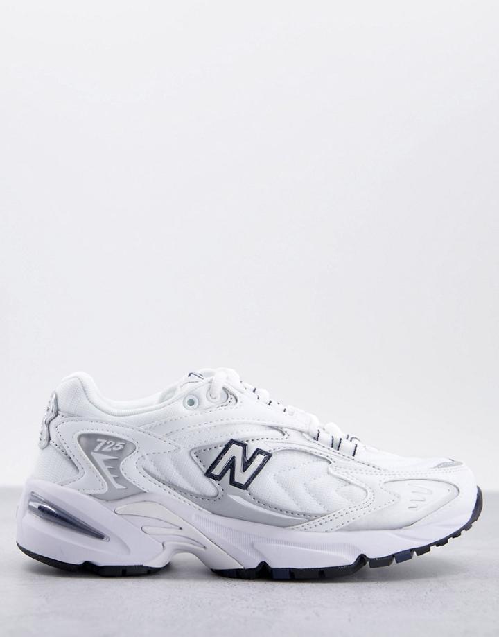 New Balance 725 Sneakers In White And Silver