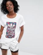 Adidas Logo Paint Drops T-shirt - White
