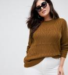 Junarose Cable Sweater - Brown