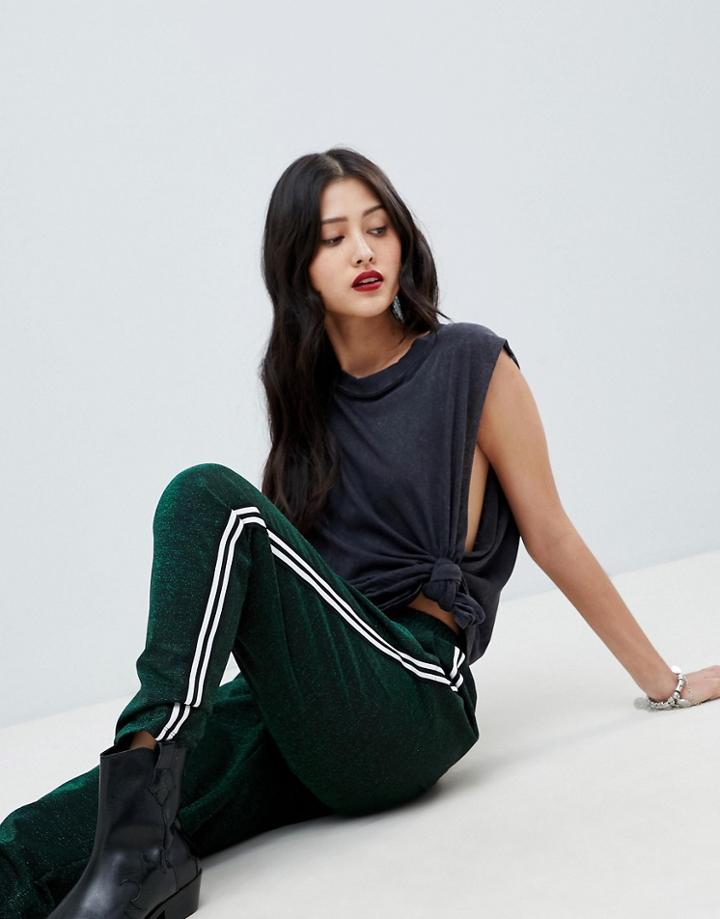Vero Moda Sporty Stripe Pants - Green