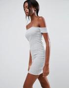 Asos Bardot Body-conscious Dress - Gray