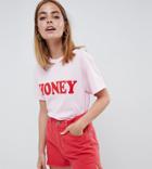 Boohoo Petite Honey T- Shirt - Pink
