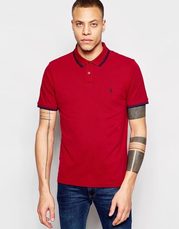 Original Penguin Pique Polo Shirt - Red