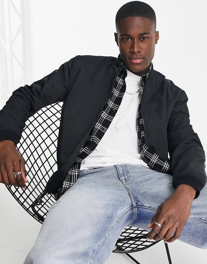 New Look Lightweight Bomber Jacket In Black