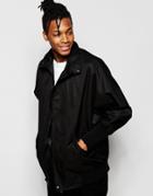 Unplugged Museum Oversized Bomber Jacket With Cuff Detail - Black