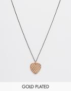 Simon Carter Dogtag Style Necklace In Rose Gold Exclusive To Asos - Gold