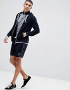 Armani Exchange Logo Sweat Shorts In Navy Suit 2 - Navy