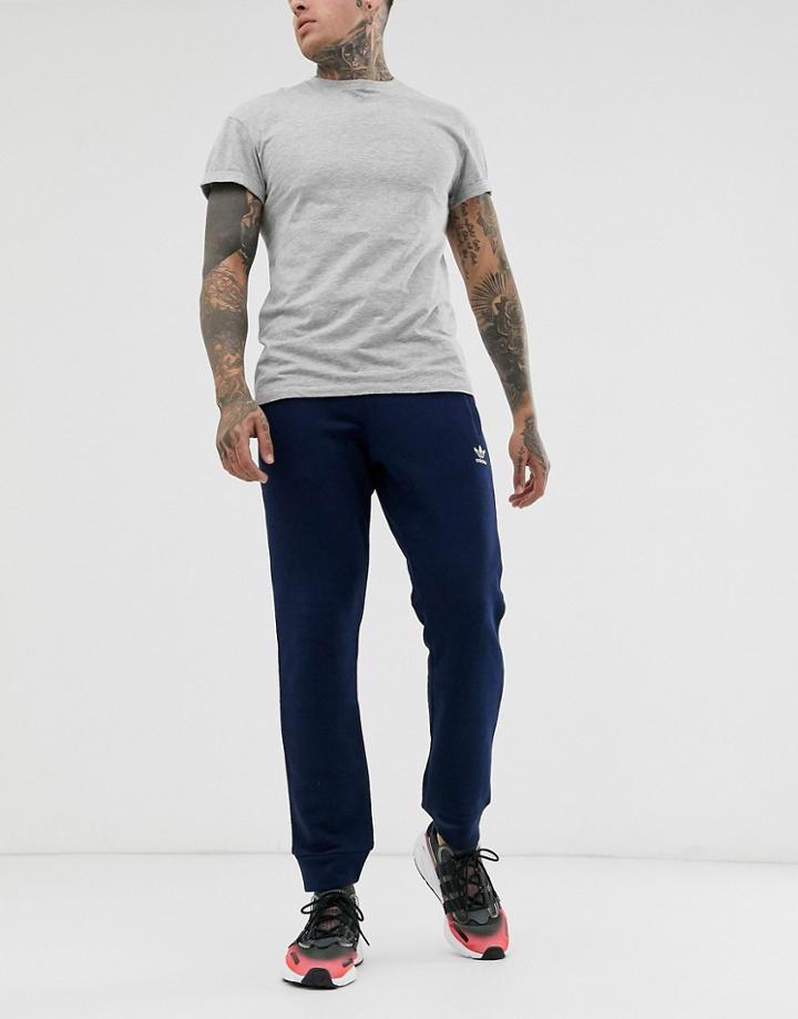 Adidas Originals Essentials Logo Sweatpants In Navy