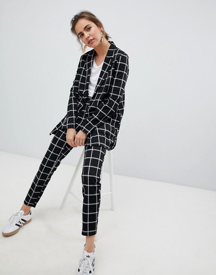B.young Check Suit Pants - Black