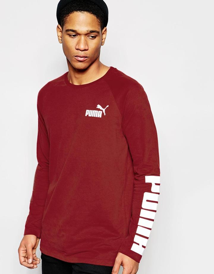 Puma Long Sleeve T-shirt - Red