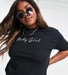 I Saw It First Plus Slogan Tee In Black