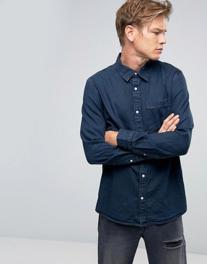 Weekday Class Denim Shirt Od-11 Blue - Blue