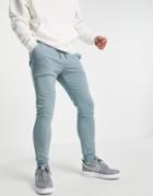 Asos Design Skinny Sweatpants In Gray-grey