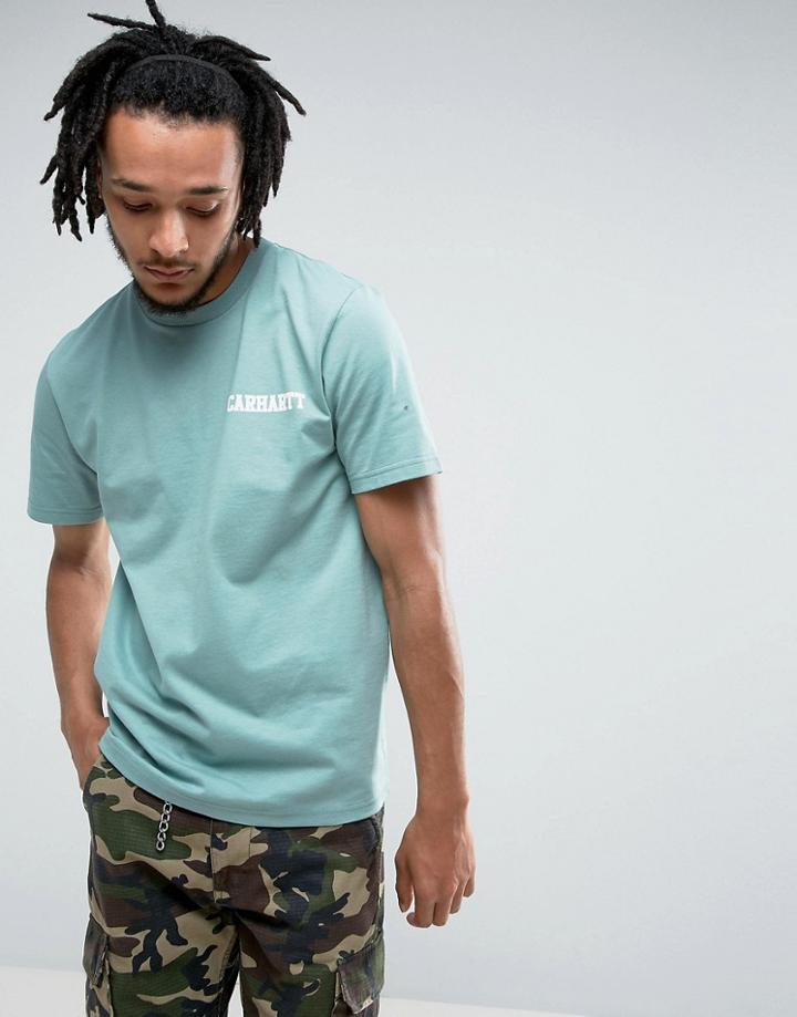 Carhartt Wip College Script Regular Fit T-shirt - Green
