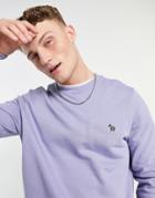 Ps Paul Smith Zebra Logo Crew Neck Sweatshirt In Lilac-blues