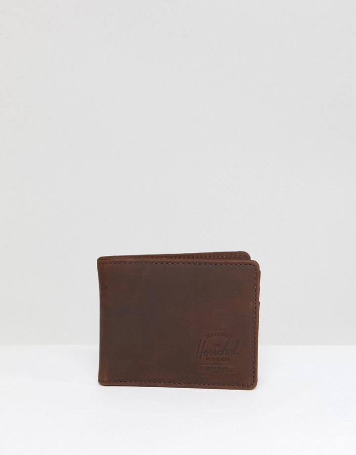 Herschel Supply Co Roy Wallet In Leather - Brown