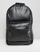 Spiral Chequerboard Backpack In Black - Black