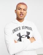 Under Armour Training Collegiate Logo Terry Hoodie In Gray-grey