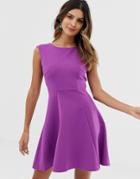Closet Ponte A-line Dress - Purple