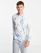 Jack & Jones Originals Tie Dye Sweater In Blue-blues