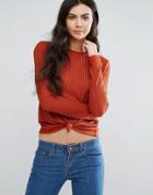 First & I Knot Front Crop Top - Red