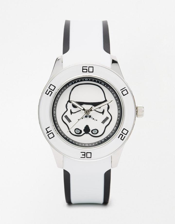 Asos Star Wars Watch With Storm Trooper Design - White