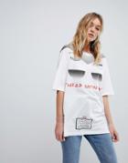 Cheap Monday Sponsored Graphic T Shirt - White