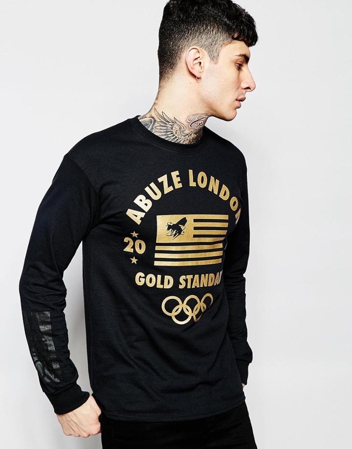 Abuze London Long Sleeve Top Gold Standard - Black