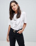Only Face Logo T-shirt - White