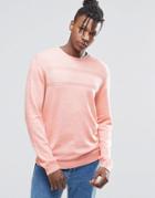 Asos Merino Mix Sweater With Textured Stitch - Veiled Rose