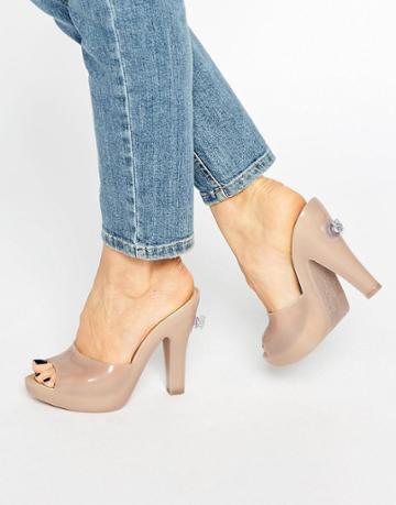 Melissa + Jeremy Scott Nude Mules - Nude