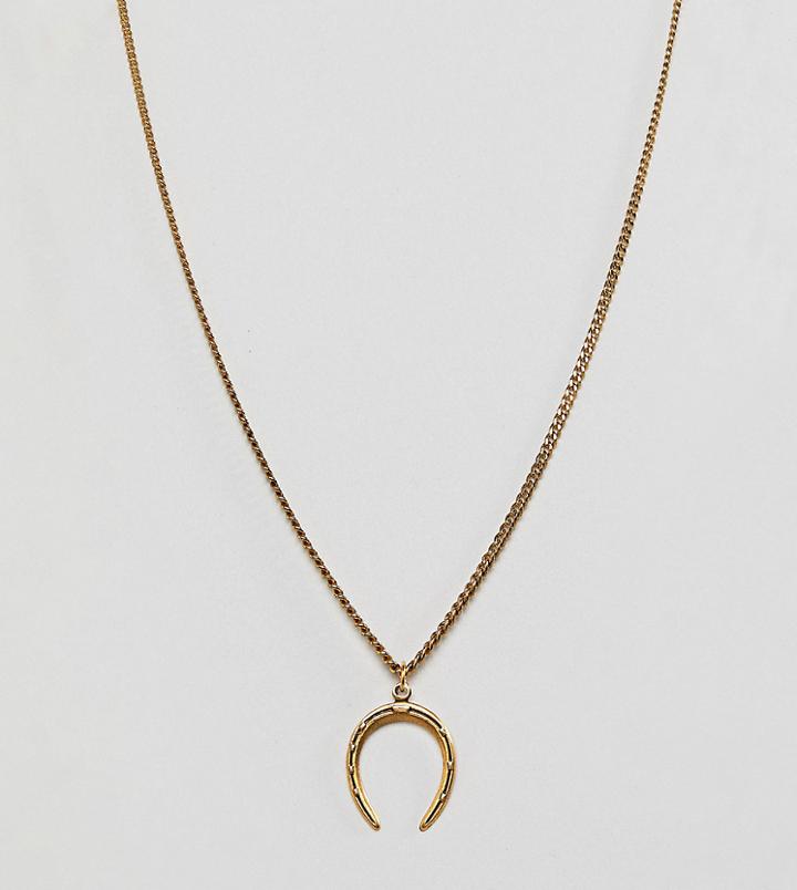 Regal Rose Betsy Gold Plated Lucky Horse Shoe Pendant Necklace - Gold