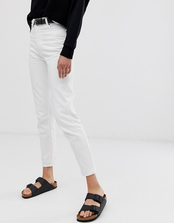 Dr Denim Nora Super High Rise Mom Jean-white