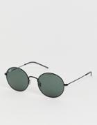 Ray-ban 0rb3594 Rounded Oval Sunglasses - Black