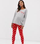 Asos Design Maternity Weekend Goals Pyjama Legging Set-multi