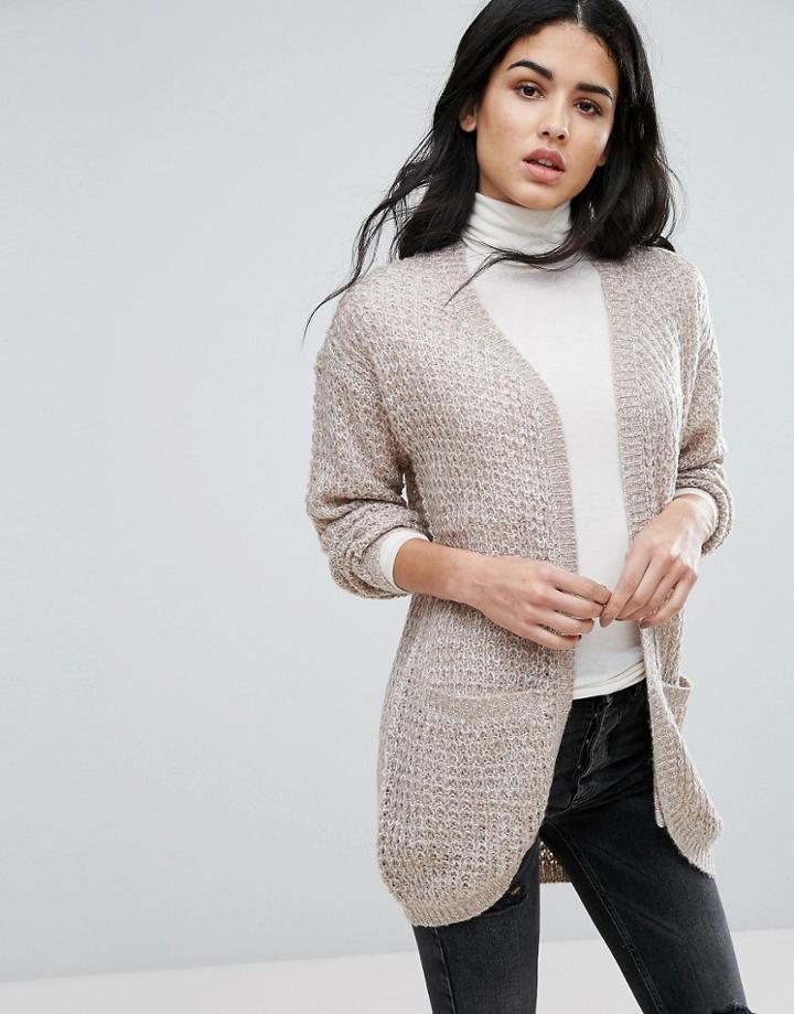 B.young Longline Cardigan - Stone