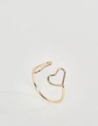 Asos Double Open Heart Ring - Gold