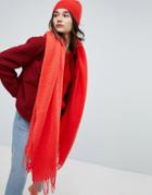 Weekday Mohair Scarf - Red