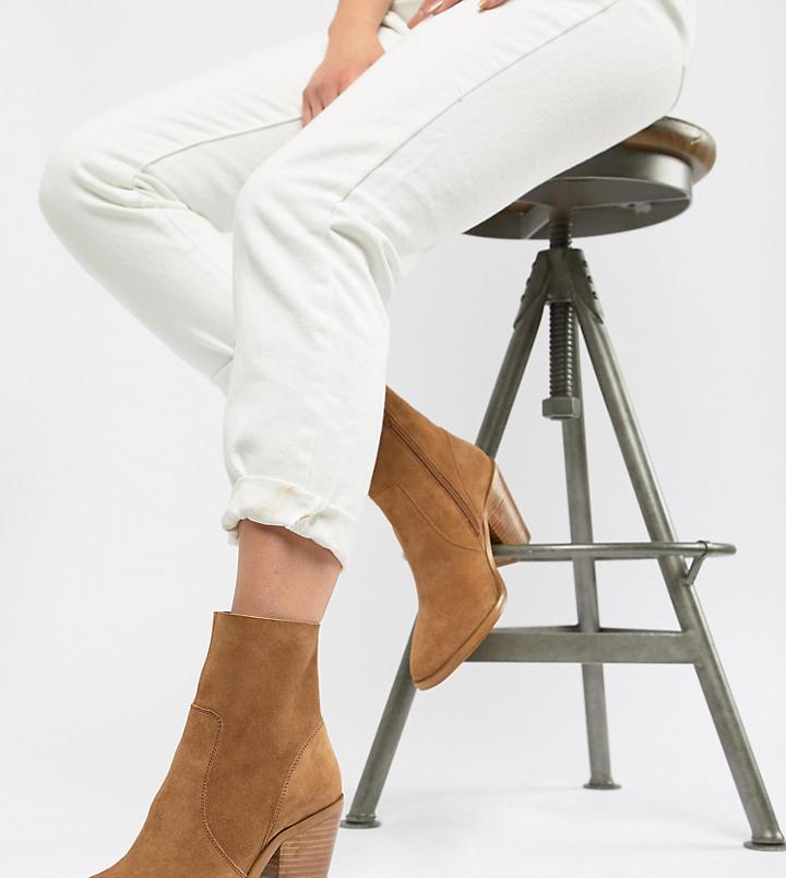 Asos Design Espresso Suede Ankle Boots - Red