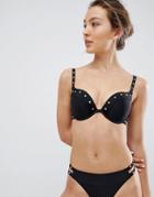 Boux Avenue San Jose Double Boost Plunge Bikini Top - Black