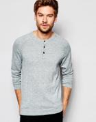 Esprit Knitted Henley Sweater - Gray