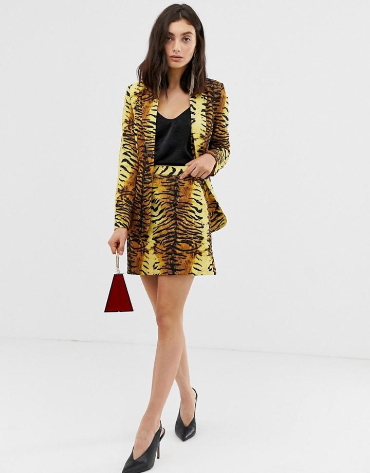 Unique21 Tiger Print Mini Skirt-multi