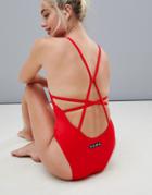 Asos 4505 Swimsuit In Red - Red