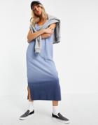 Noisy May Jersey Midi Tank Dress In Blue Ombre-blues