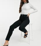 Asos Design Tall High Rise Original Mom Jeans In Black